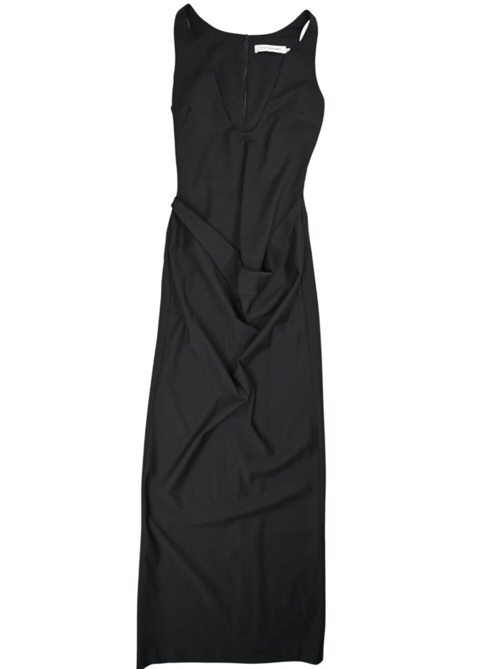 Christopher Esber Arced Column Cowl Dress in Black